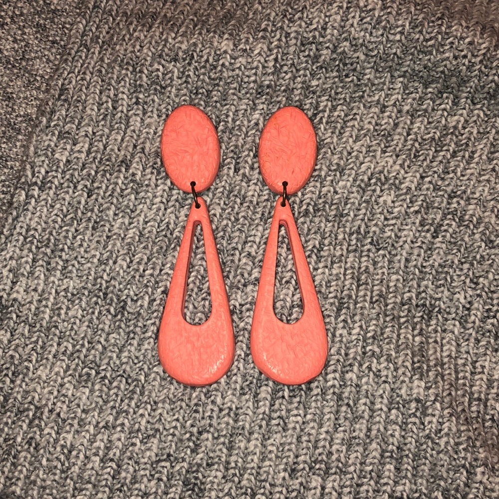 Vintage Peach Textured earrings